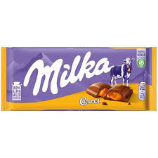MILKA CARAMEL MILK CHOCOLATE BAR 100GR