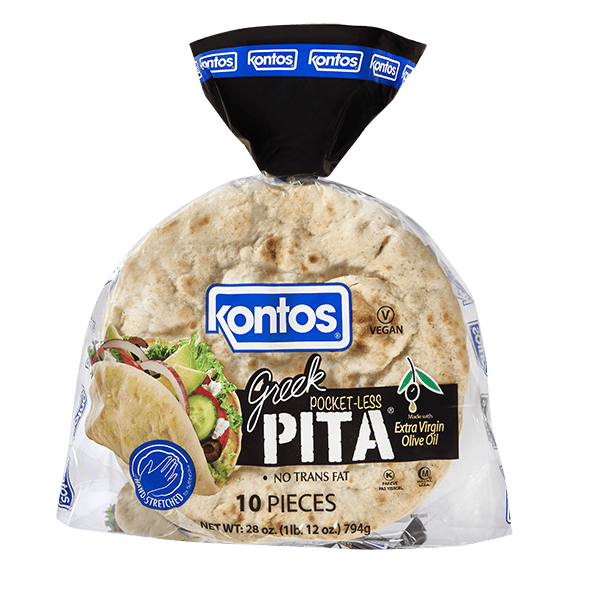 POCKETLESS GREEK PITA WITH EXTRA VIRGIN OLIVE OIL