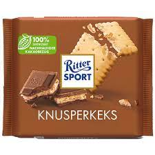 RITTER SPORT BISCUIT COVERED WITH MILK CHOCOLATE  ALPINE MILK CREAM 100GR