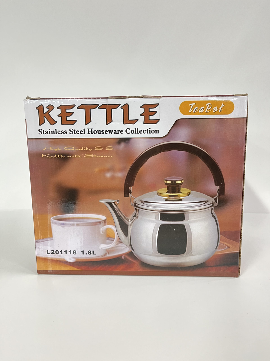 PHOENIX TEA KETTLE BROWN HANDLE 1.8LITER