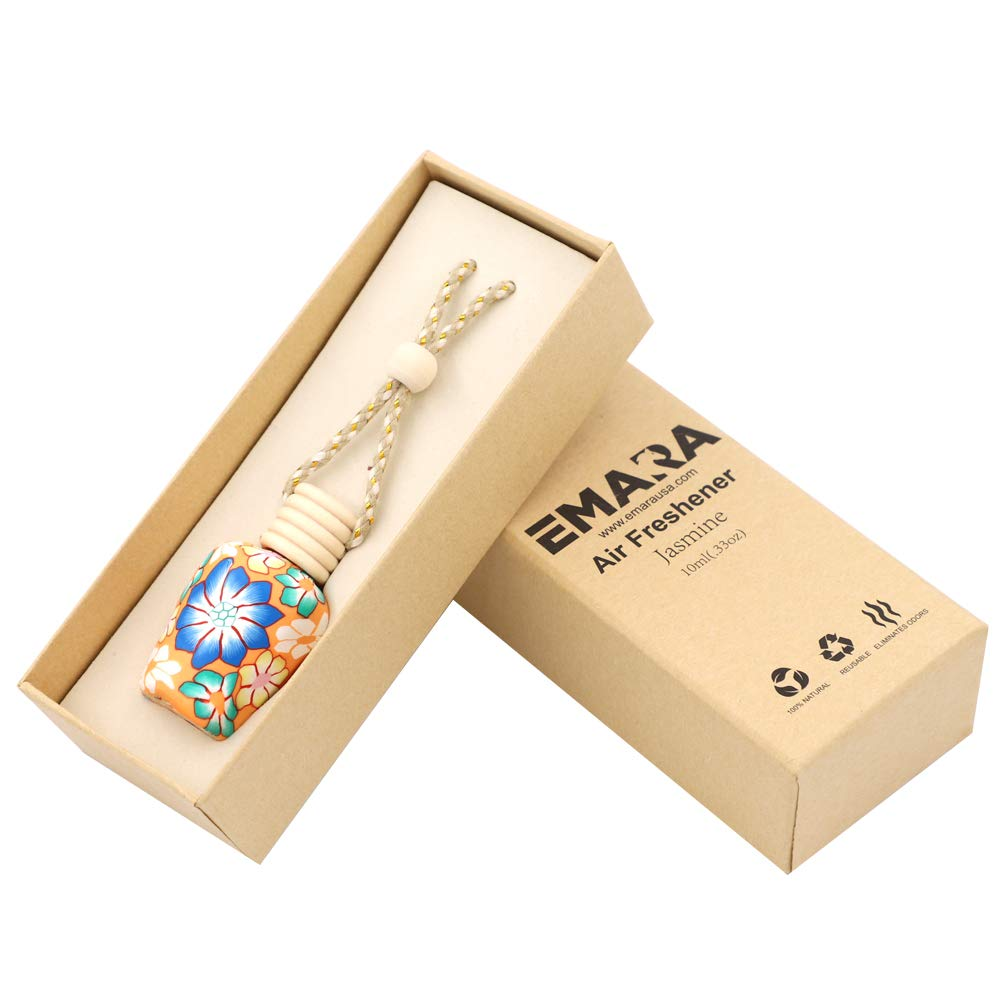 EMARA JASMINE CAR AIR FRESHENER ORGANIC LAST 270DAYS .33OZ