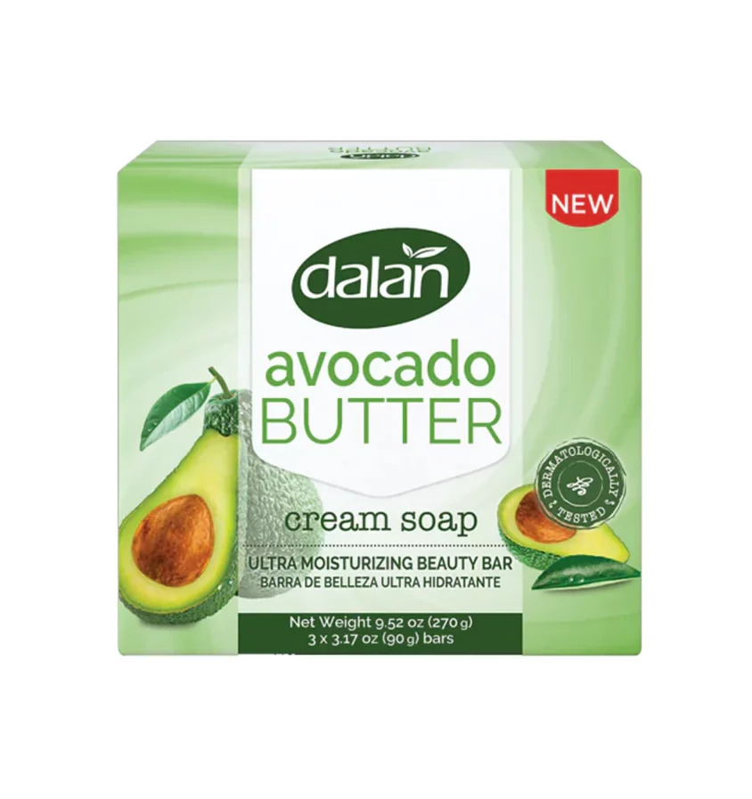DALAN AVOCADO BUTTER CREAM SOAP BAR 3PACK ULTRA MOISTURIZING 270GR