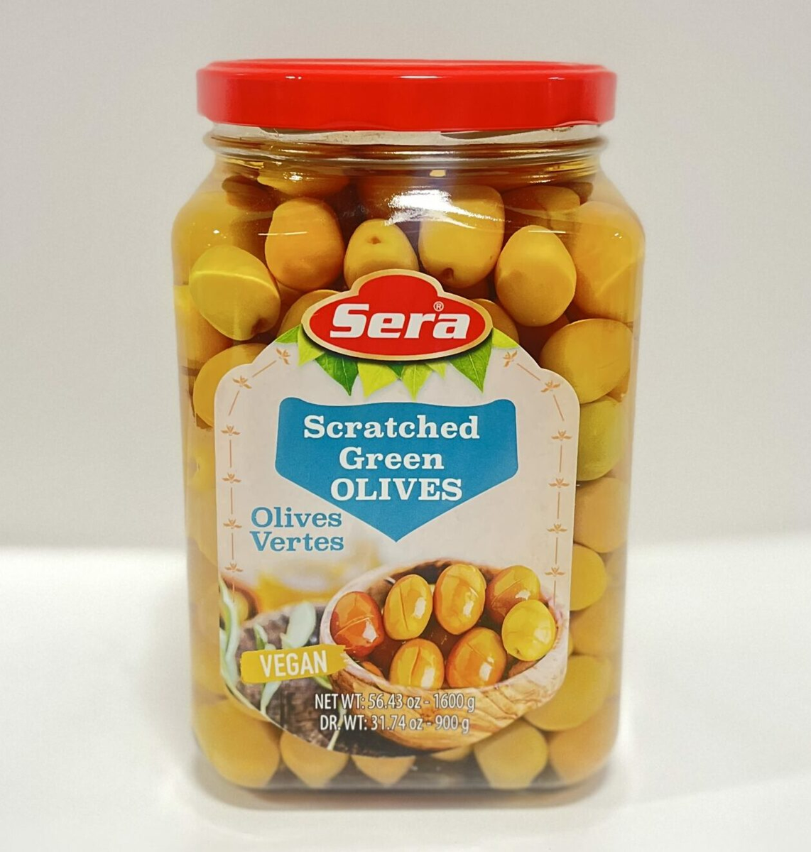 SERA OLIVES SCRATCHED GREEN 1600GR