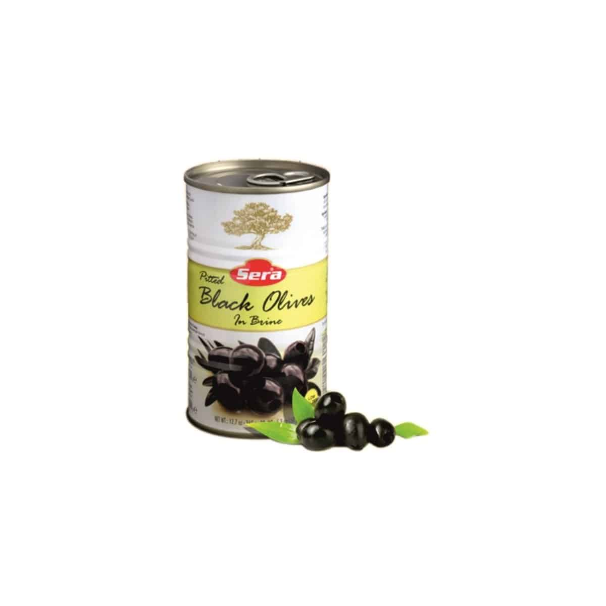 OLIVES BLACK PITTED