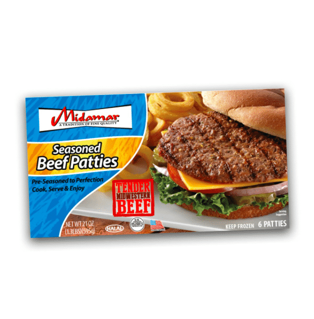 HAMBURGER BEEF PATTIES SEASONED