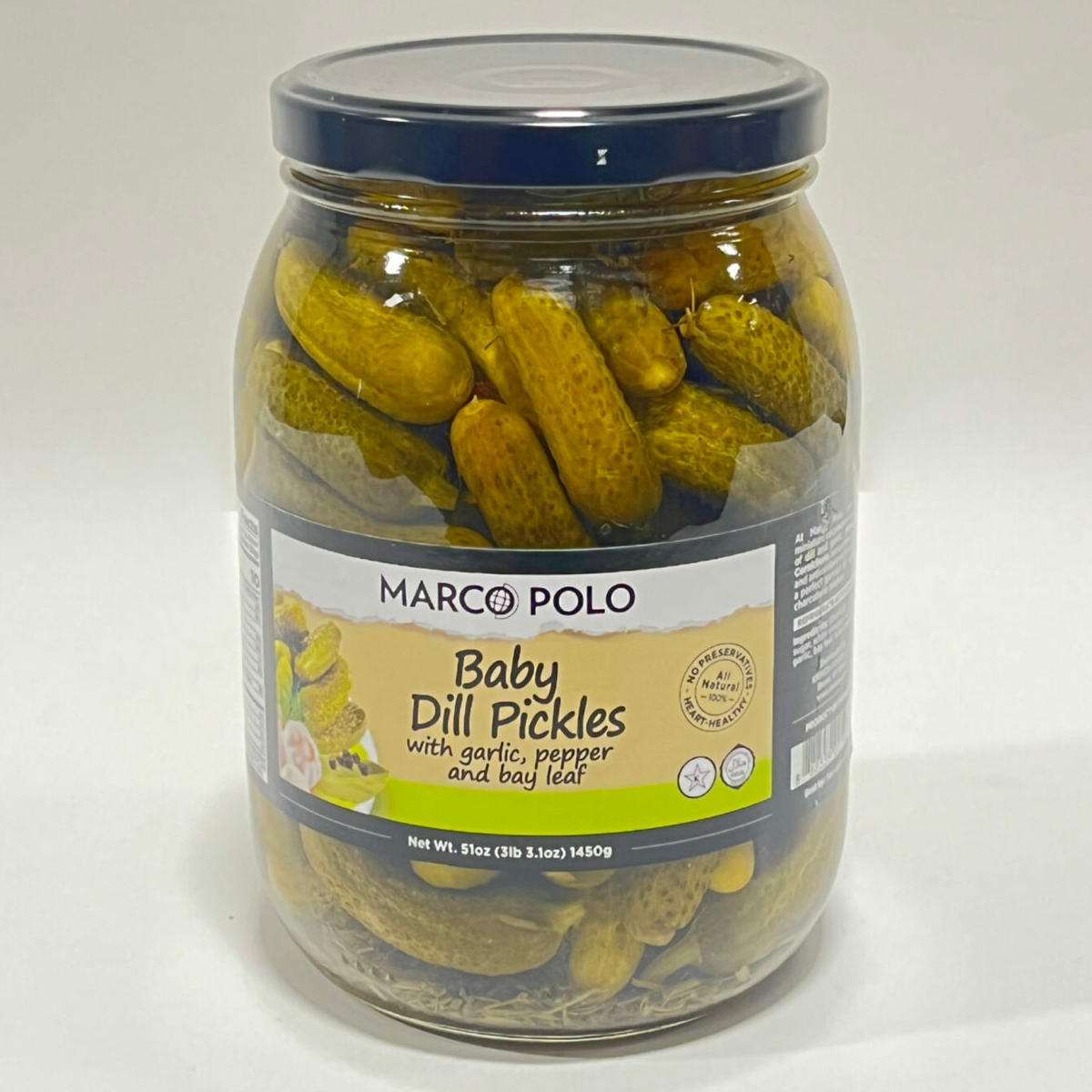 PICKLED CORNICHONS WITH GARLIC DILL