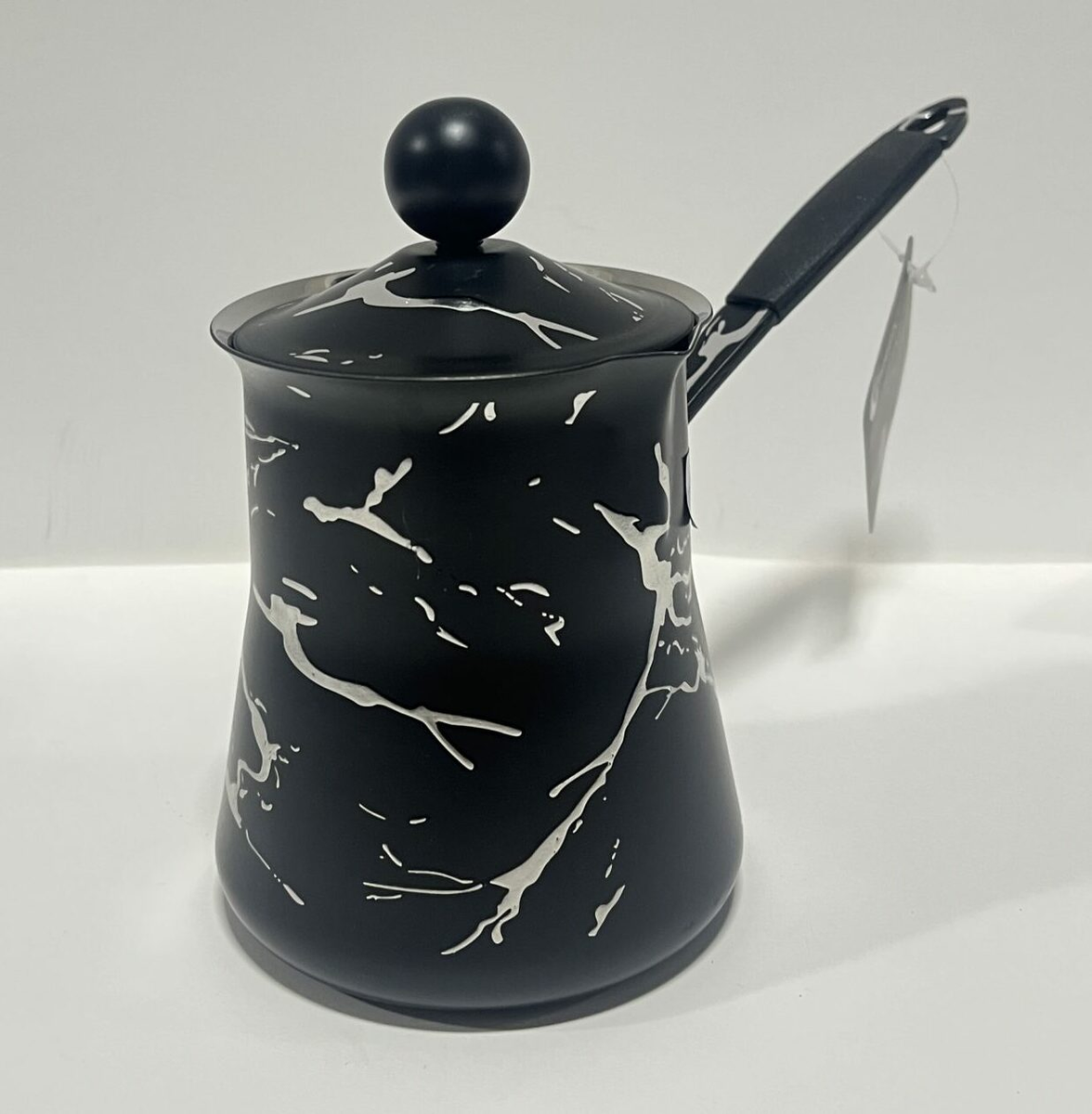COFFEE WARMER MARBLE BLACK HANDLE