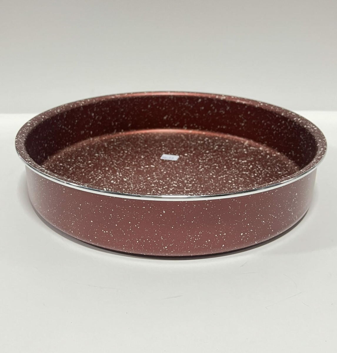 BAKING GRANITE ROUND DEEP TRAY RED MARBLE