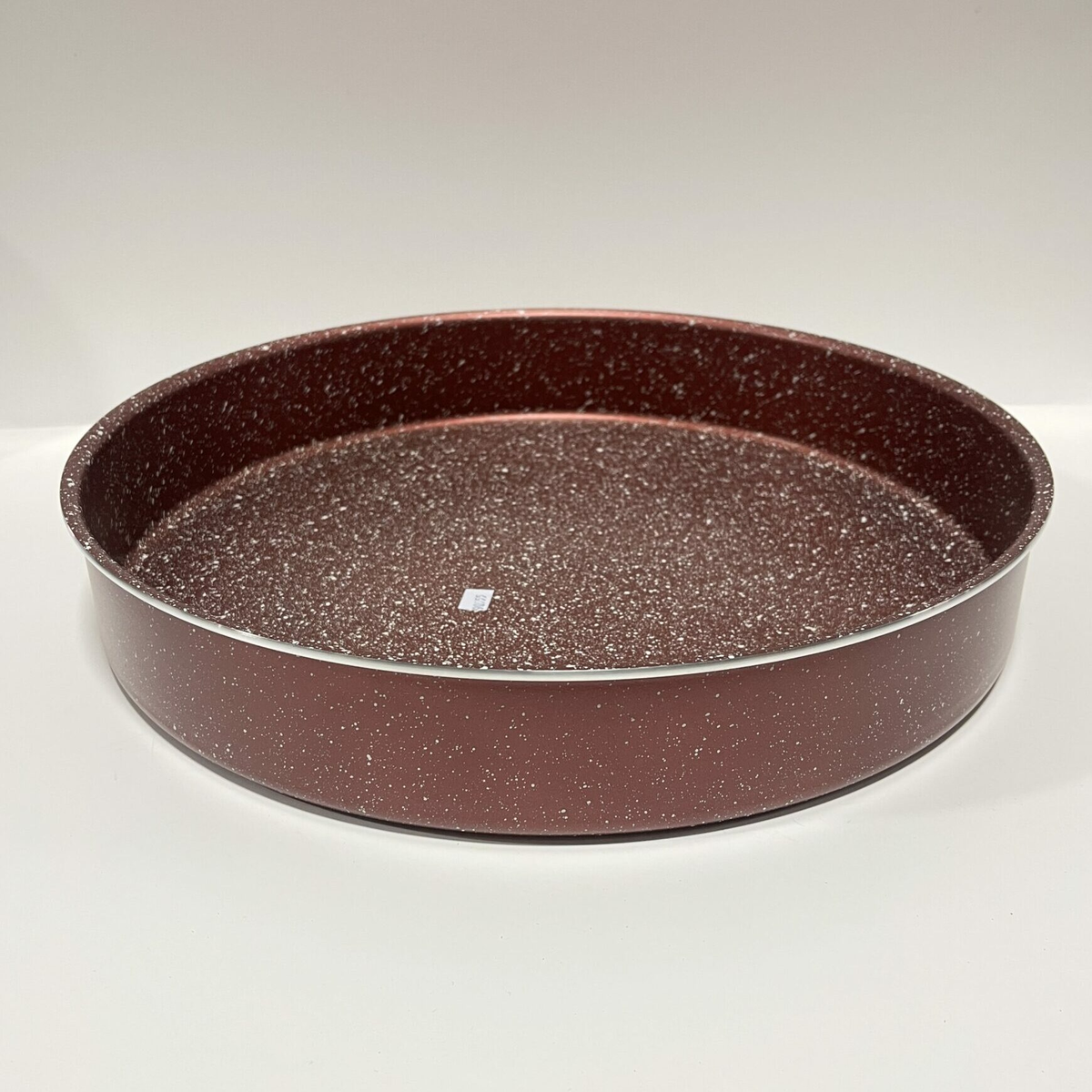 BAKING GRANITE ROUND DEEP TRAY RED MARBLE