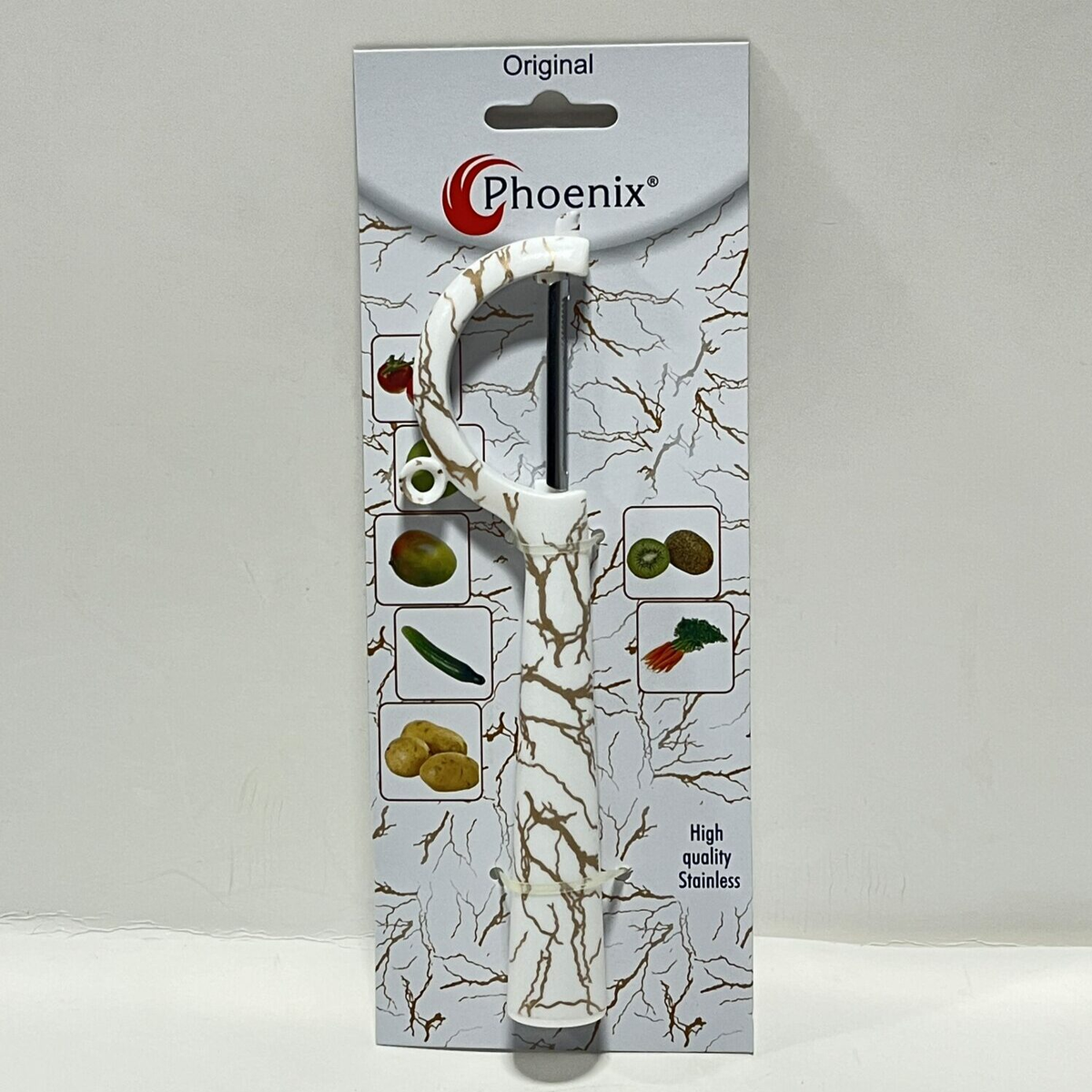 VEGETABLE FRUIT PEELER MARBLE WHITE