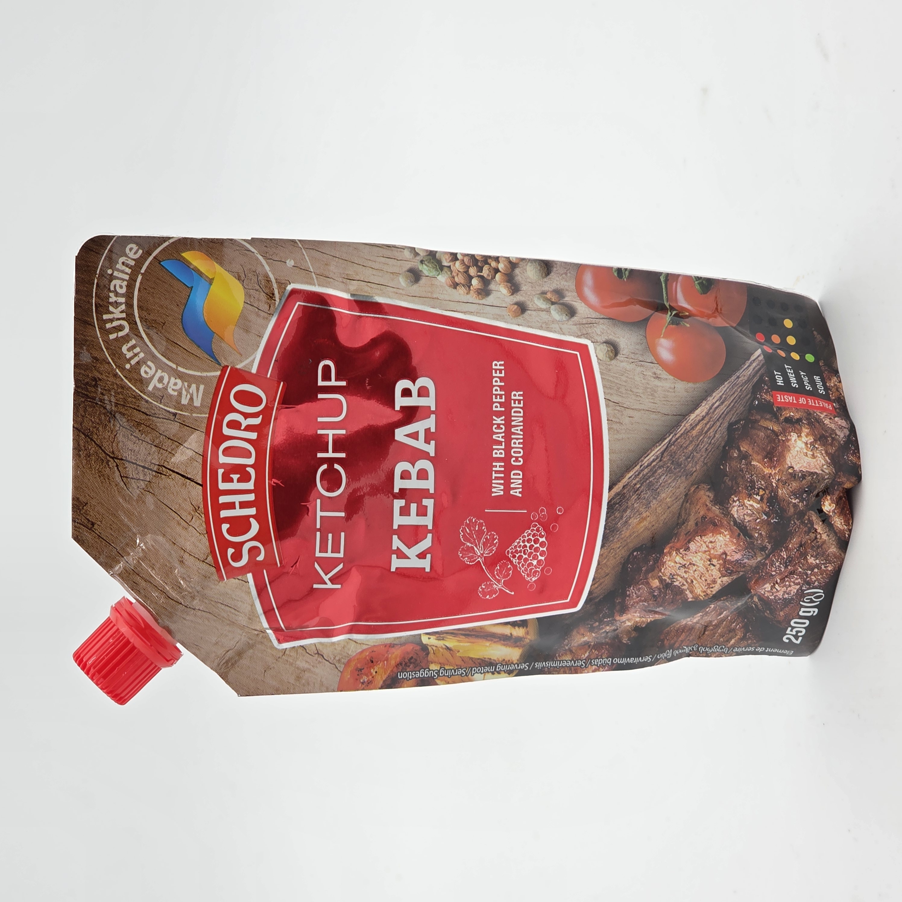 KETCHUP KEBAB WITH BLACK PEPPER AND CORIANDER