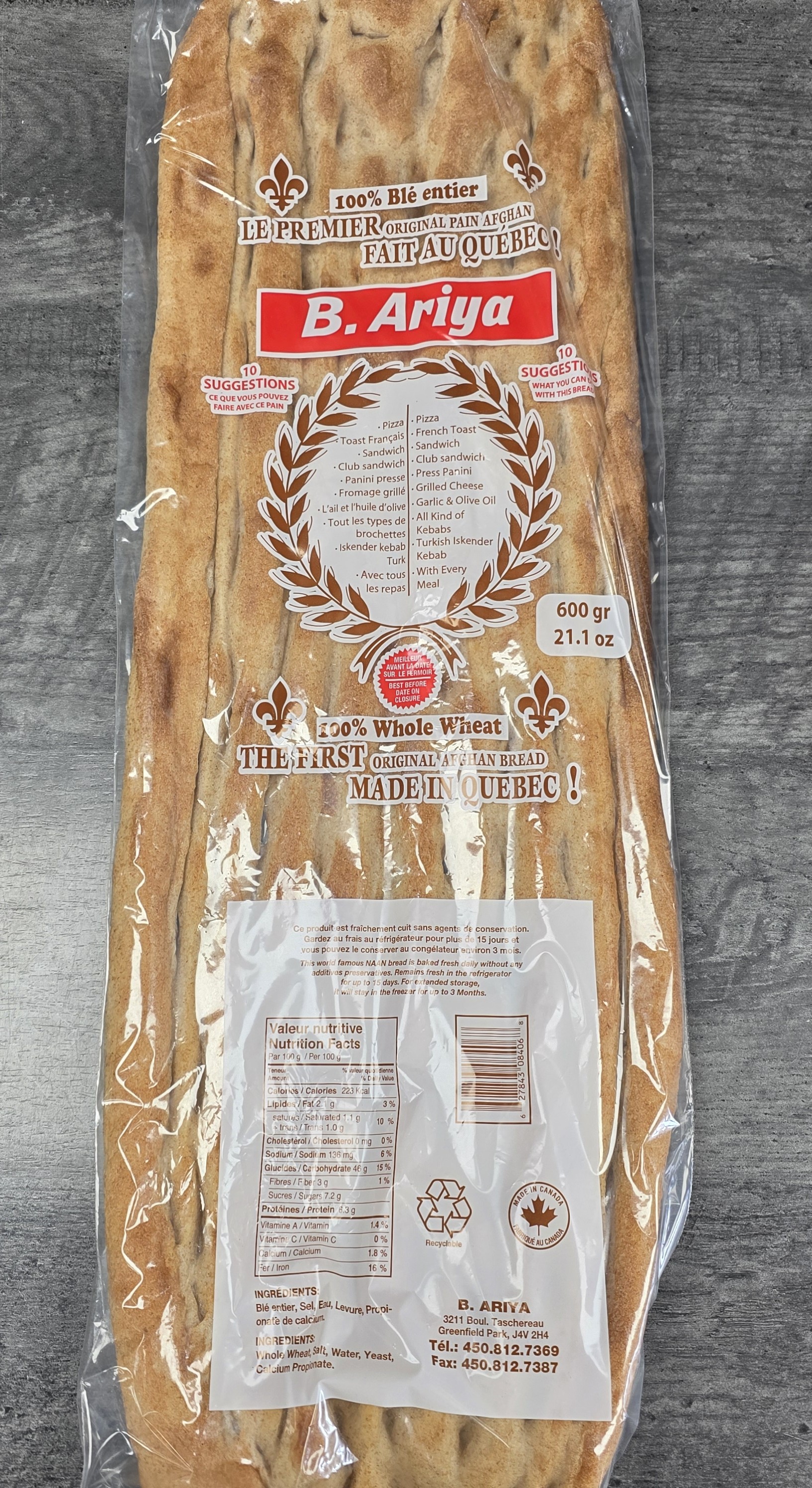 BREAD AFGHANIAN WHEAT