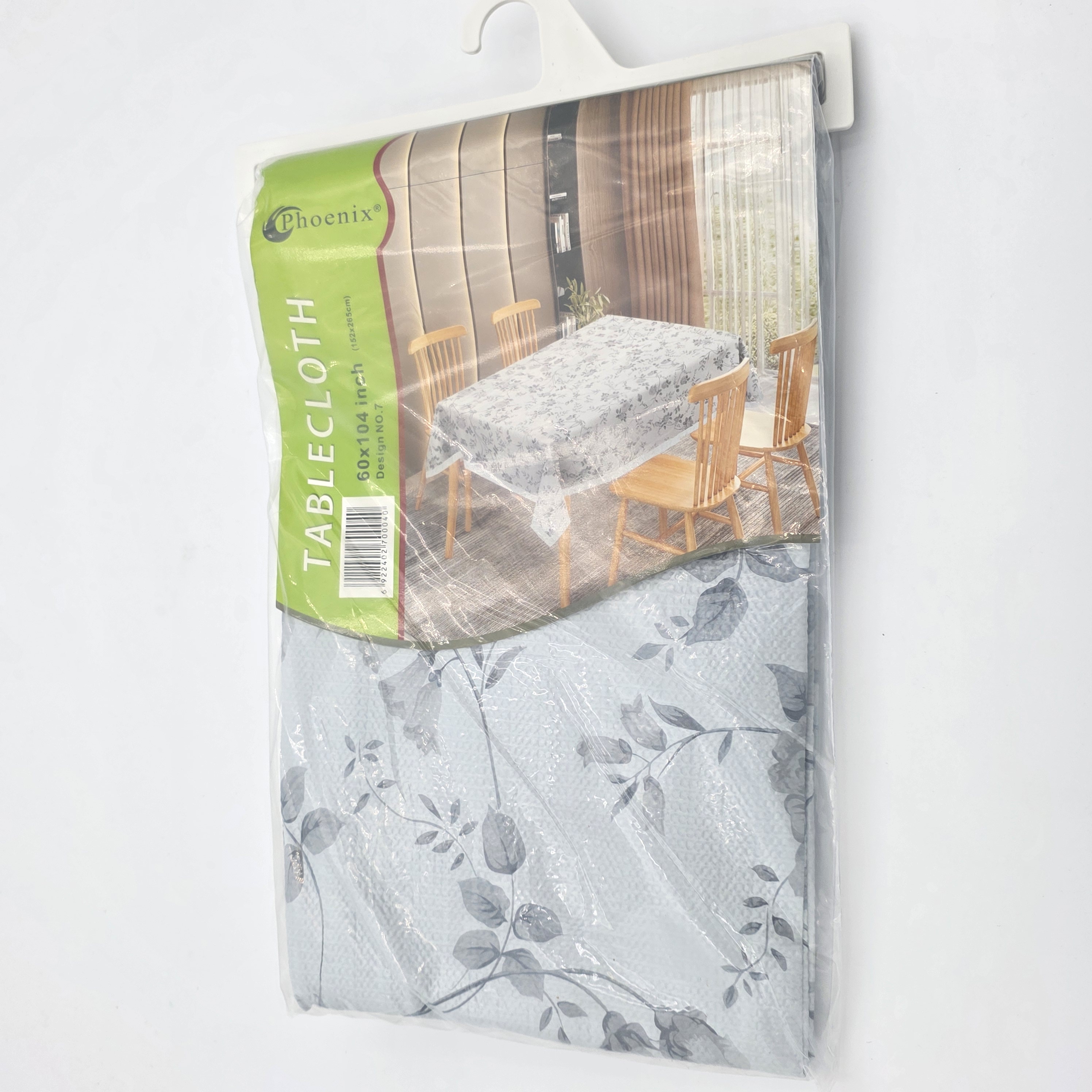 TABLE COVER GRAY FLOWER PRINTED