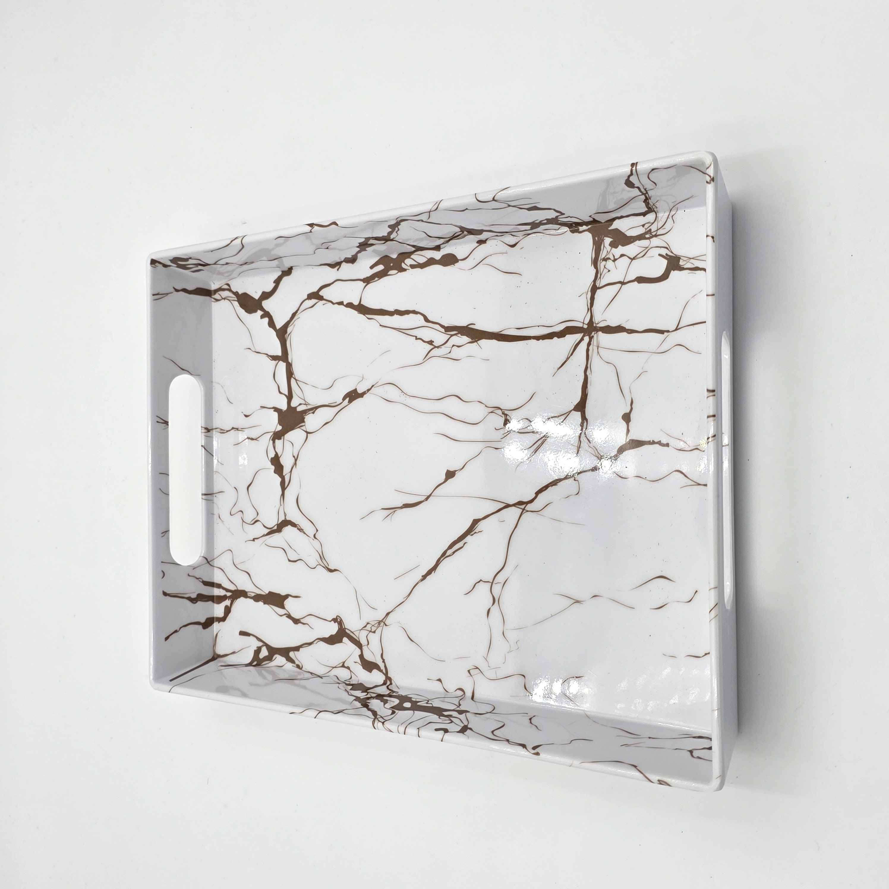 MELAMINE TRAY RECTANGLE GOLD