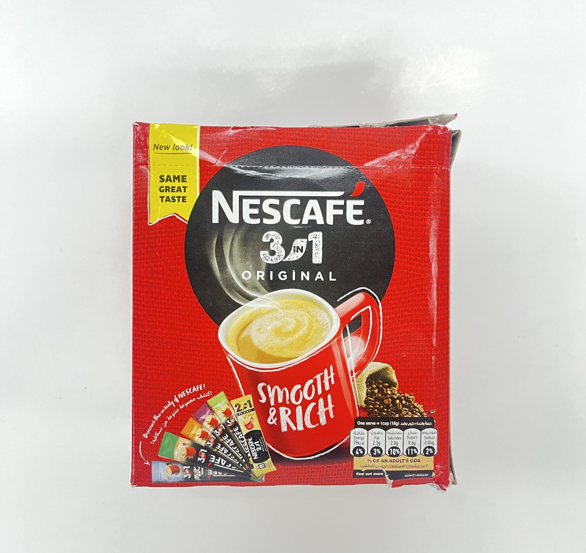 NESCAFE ORIGINAL INSTANT COFFEE 3 IN 1 STICKS 24X8GR